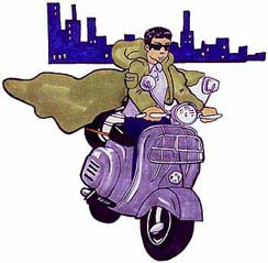 Scooter Boy on His Scooter